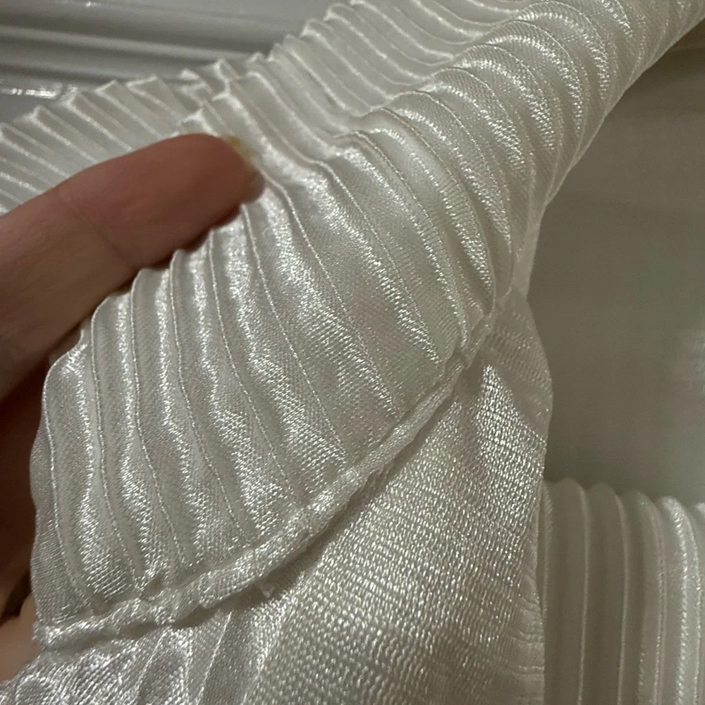 Waverles Pleated Set in Dove - Picture 5 of 9